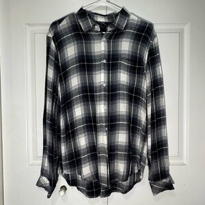 Rails Hunter Plaid Button-Up Shirt Blue & White Size Small Like New